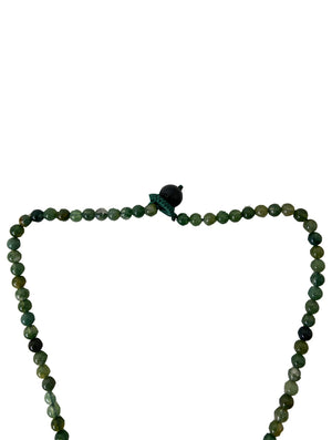 Jadeite Ring with Agate Bead Choker