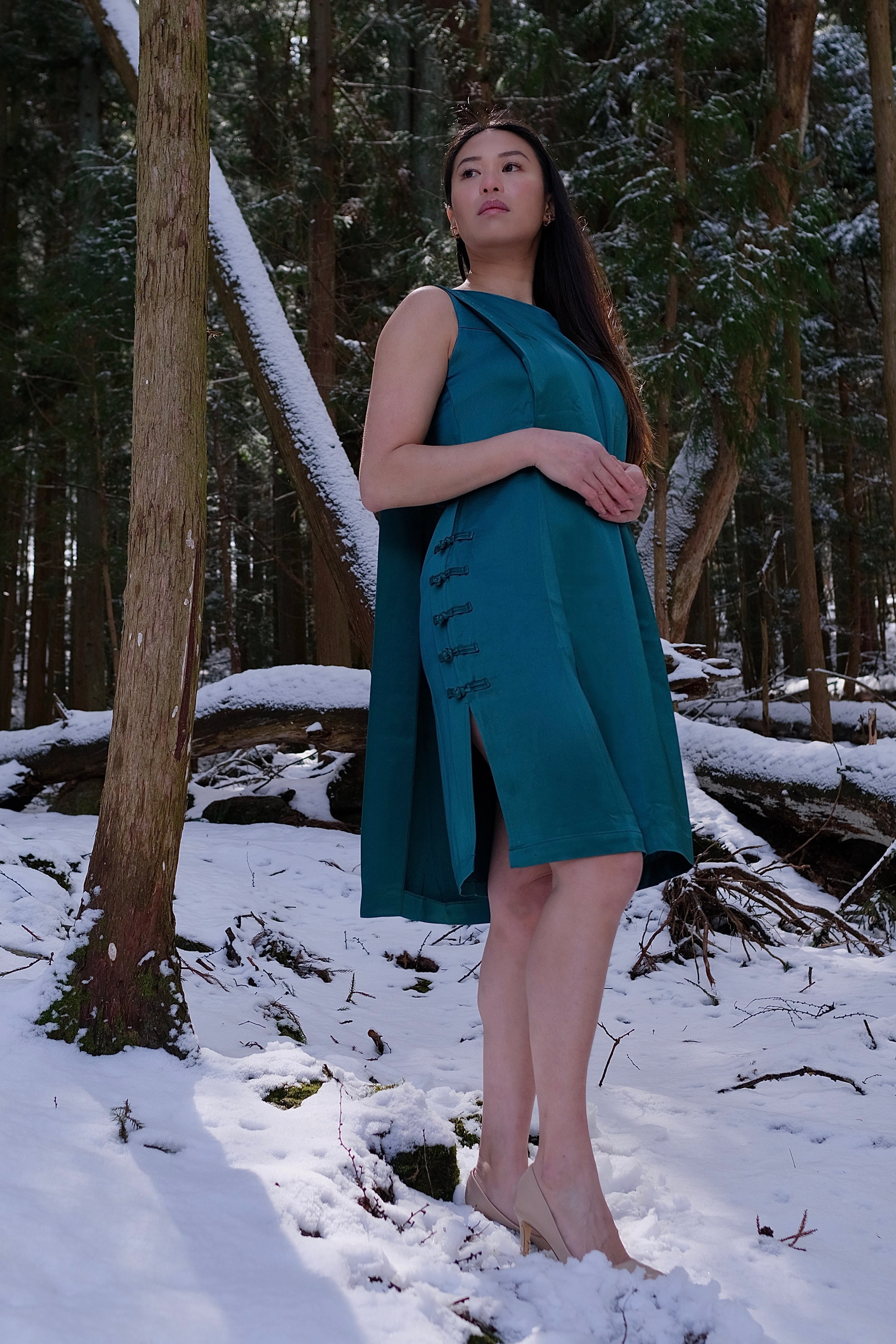 Calla Sleeveless Drape Dress