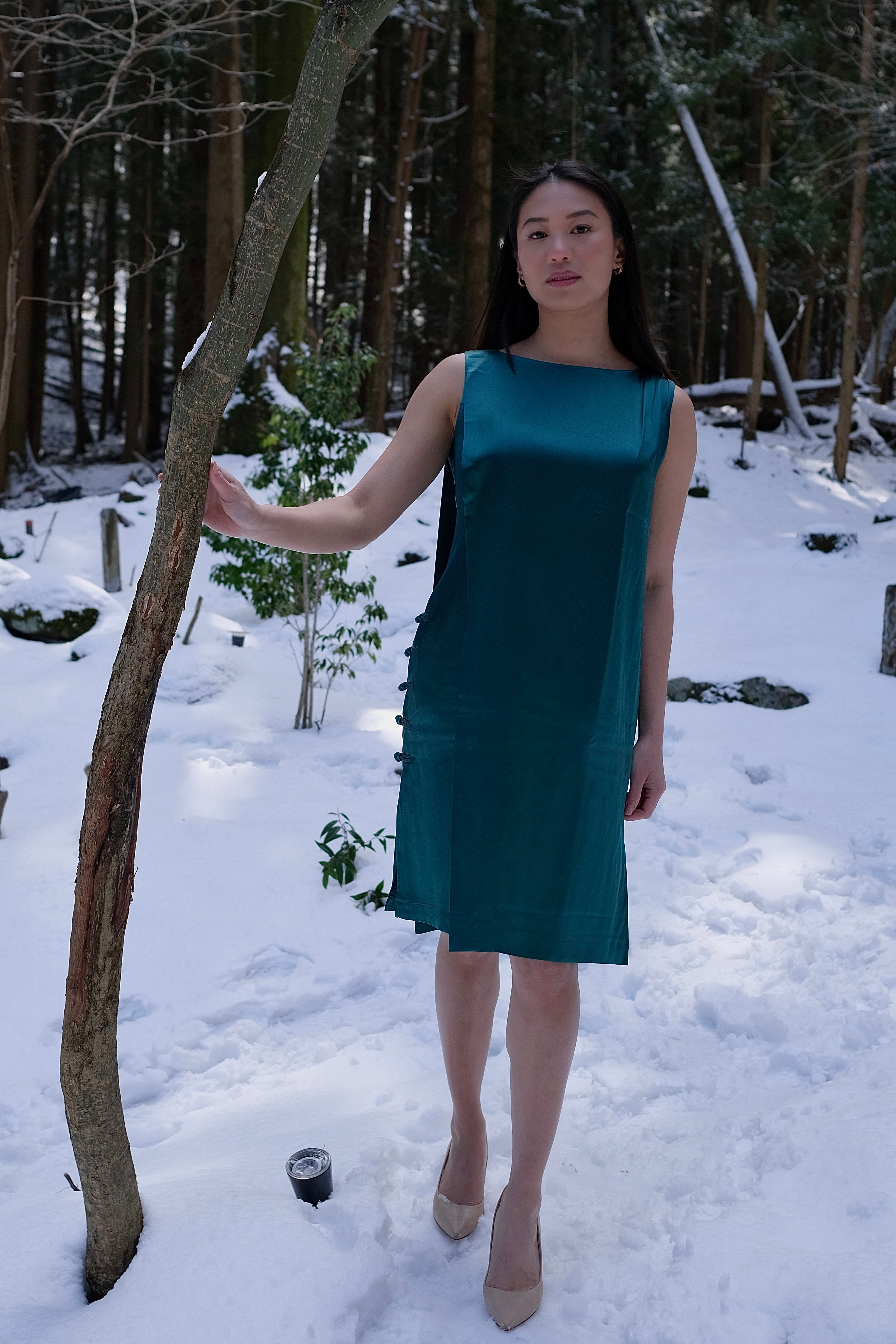 Calla Sleeveless Drape Dress