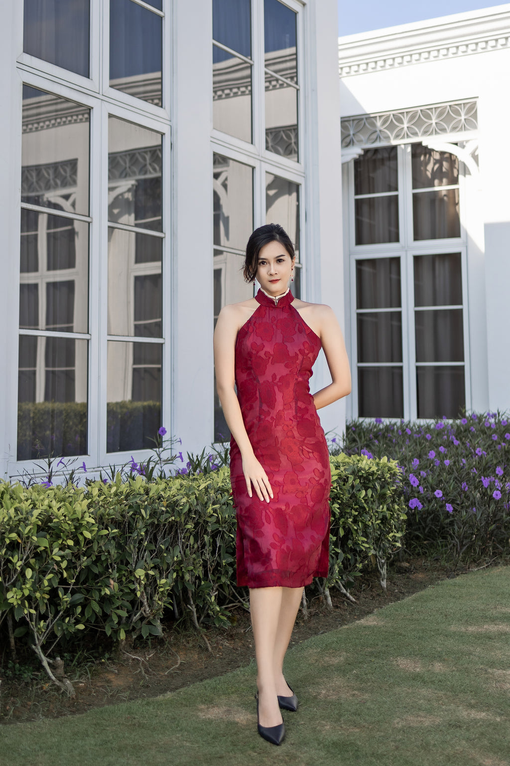 Garnet Halter Qipao