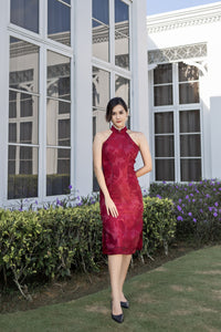 Garnet Halter Qipao