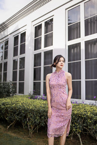 Violet Cut-In Qipao