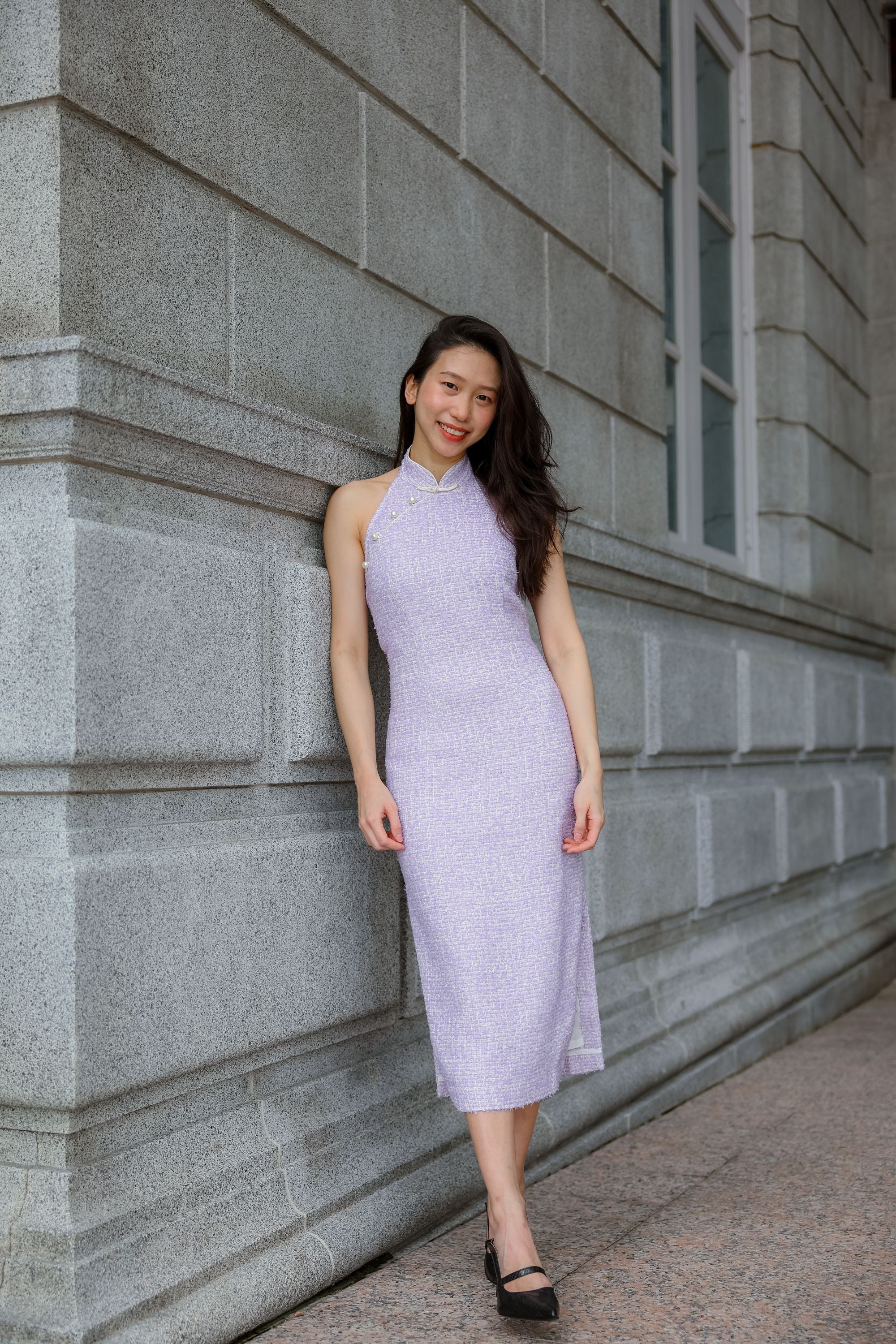 Lilac Bareback Qipao