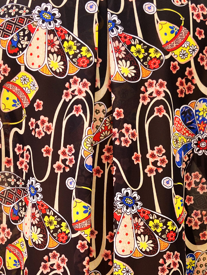 Contrast Print Blouse