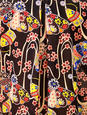 Contrast Print Blouse