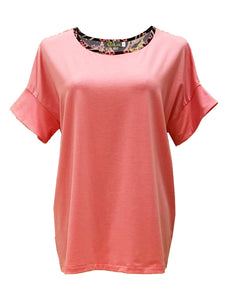 Contrast Print Blouse