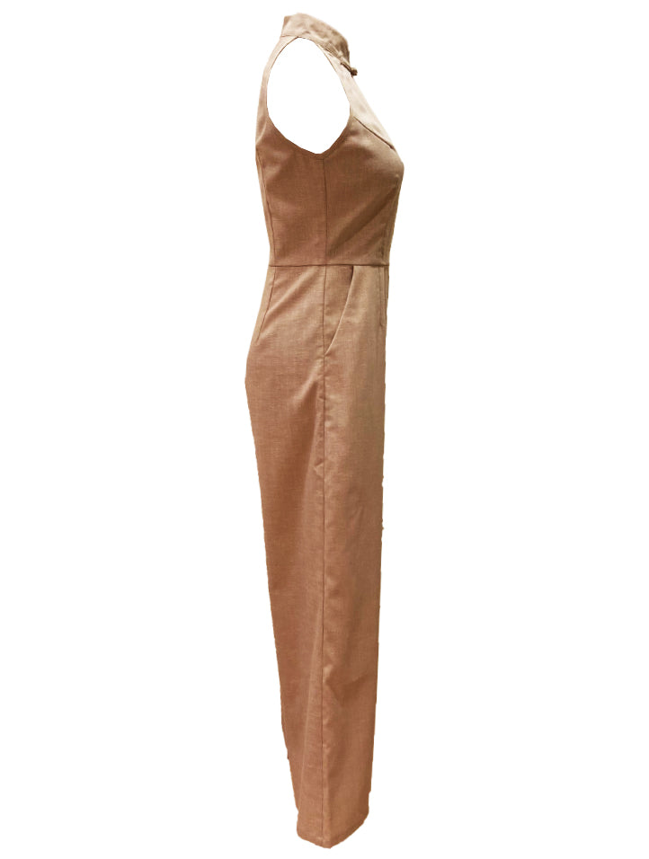 Mandarin Collar Jumpsuit