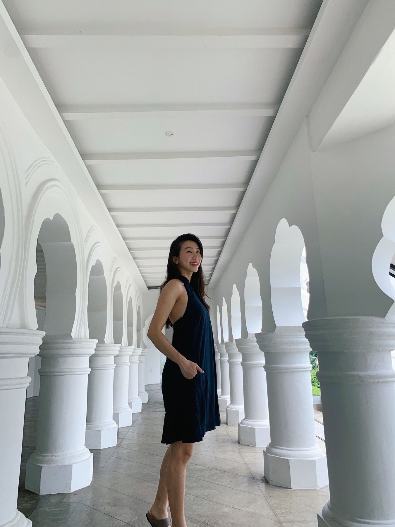 Pine Bareback Flare Dress