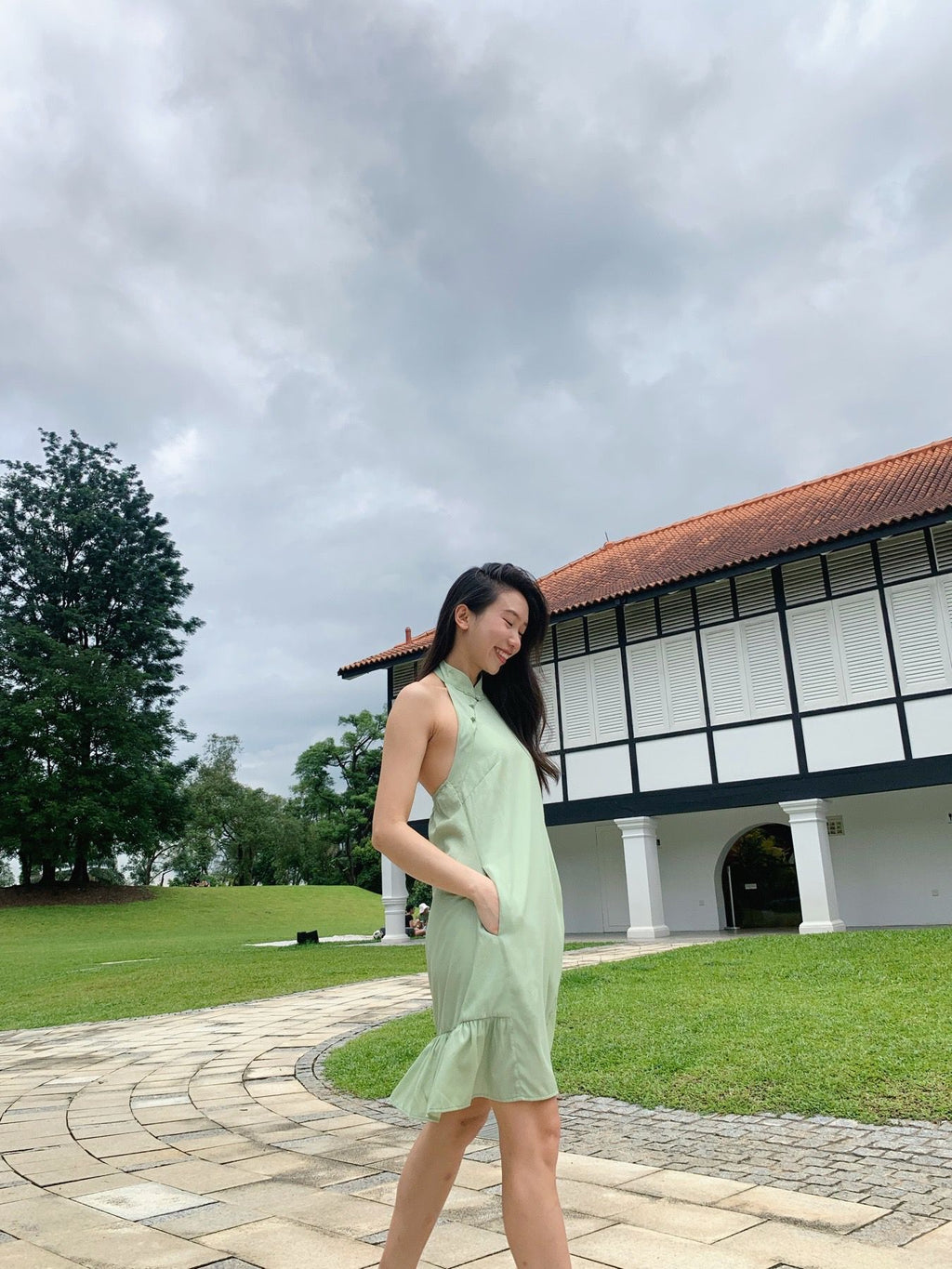 Mint Bareback Flare Dress