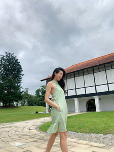 Mint Bareback Flare Dress