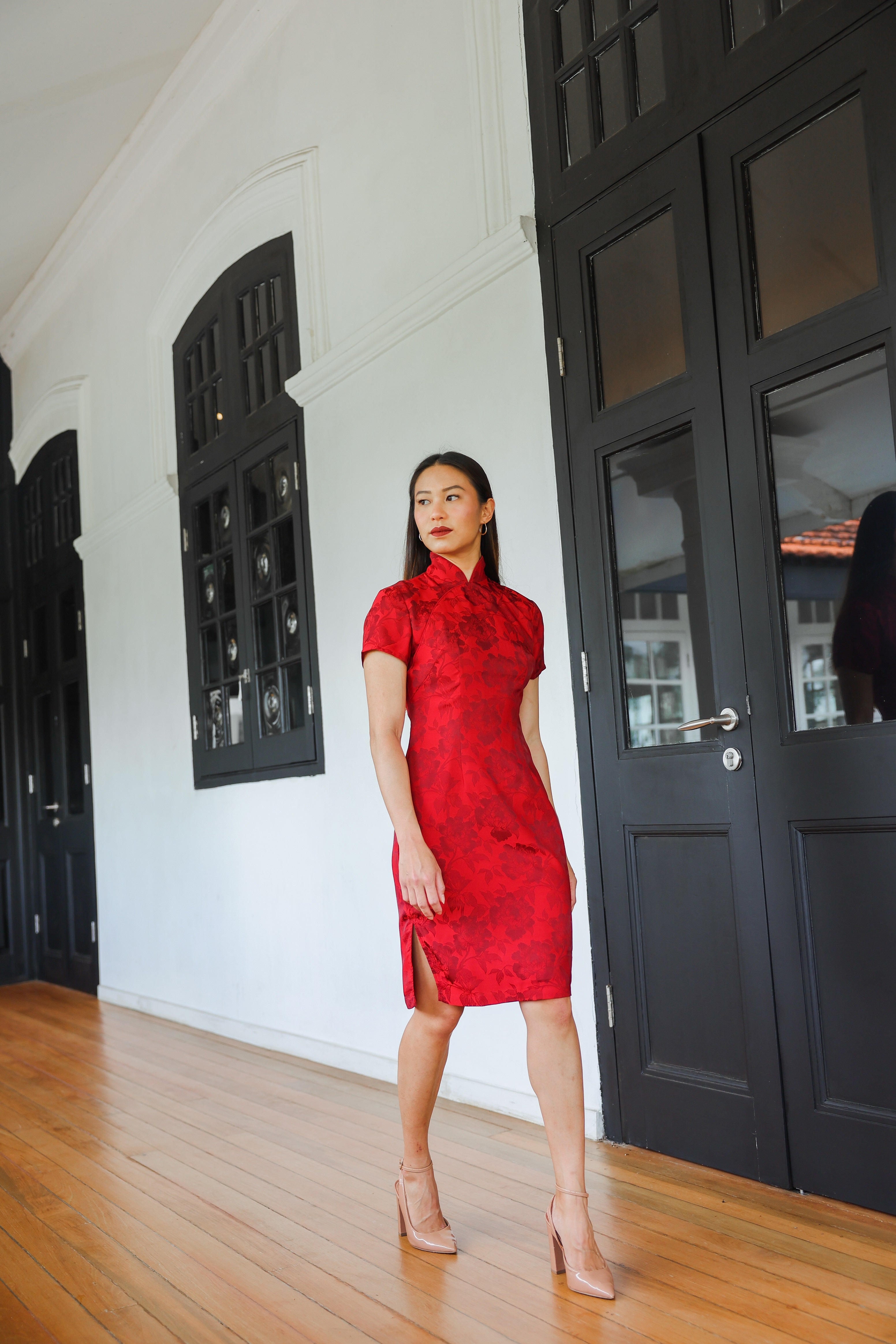 Poppy Short Sleeve Qipao