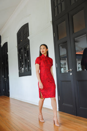 Poppy Short Sleeve Qipao
