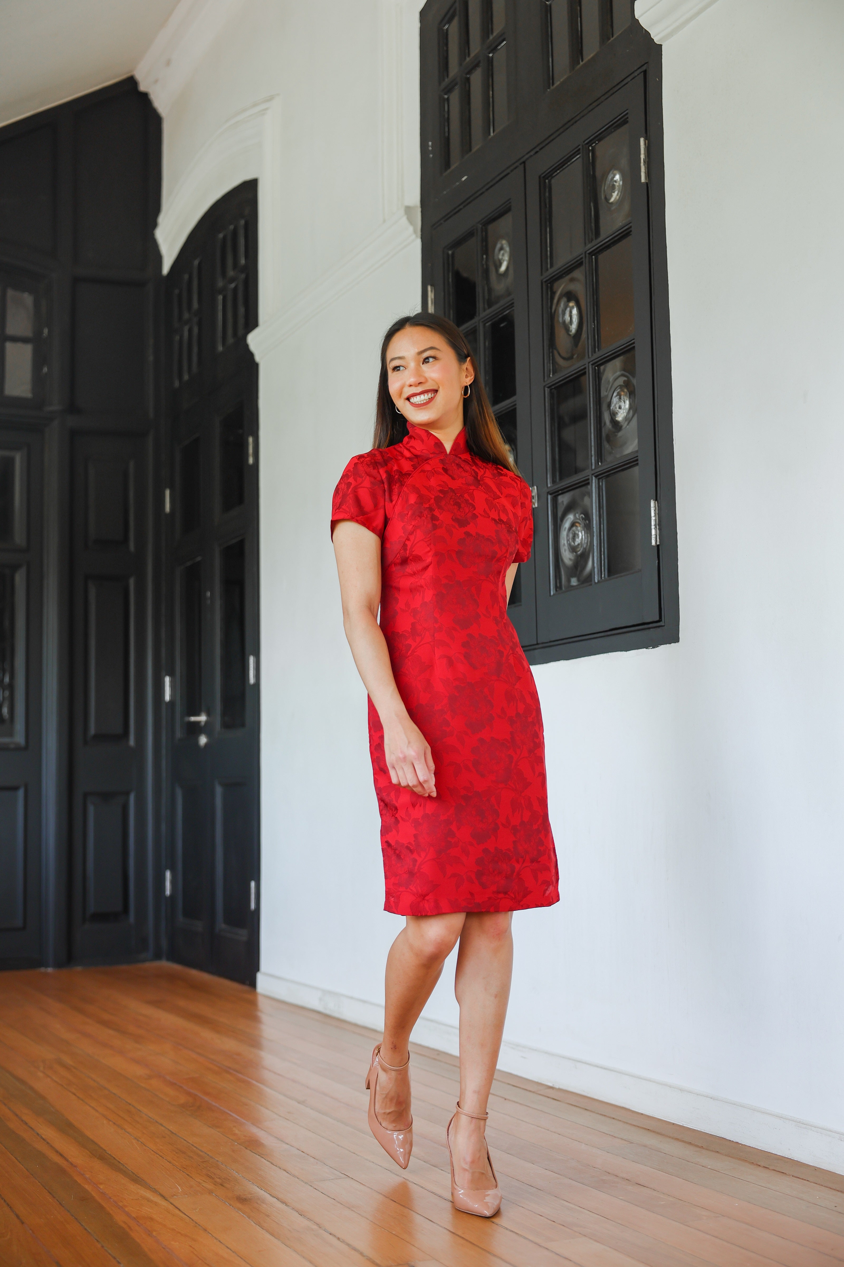 Poppy Short Sleeve Qipao