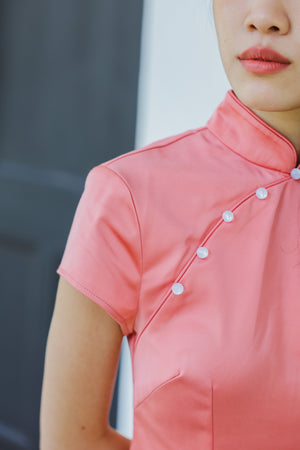 Coral Mermaid Qipao