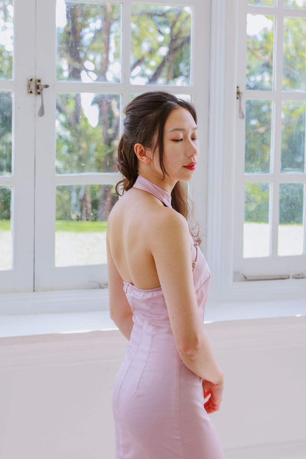 Blush Bareback Qipao