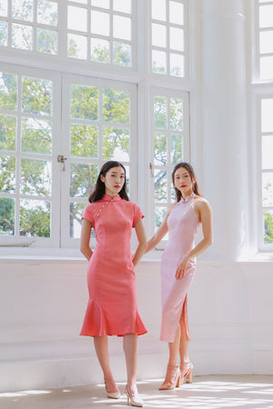 Coral Mermaid Qipao