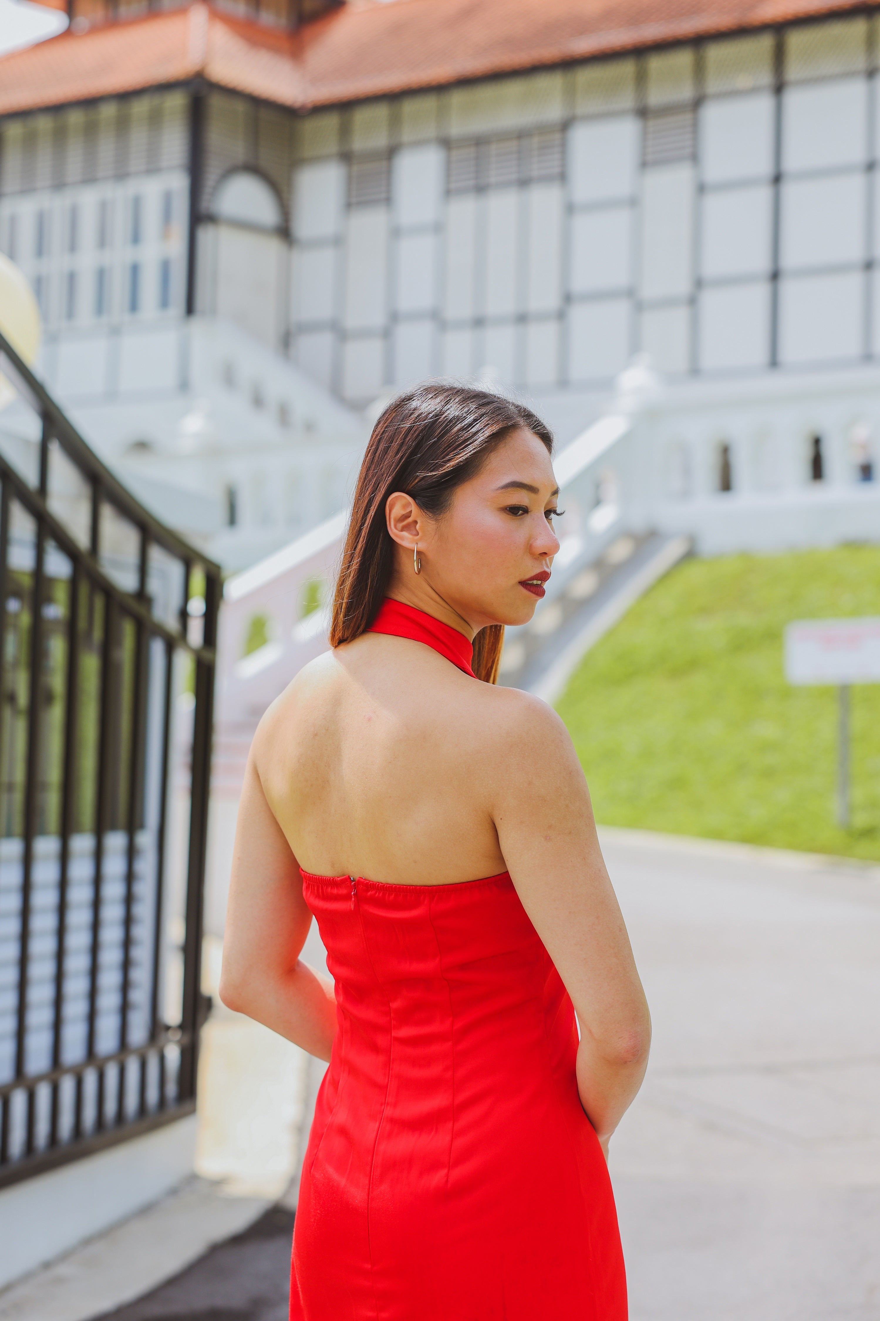 Scarlet Bareback Qipao S