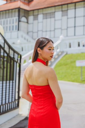 Scarlet Bareback Qipao S