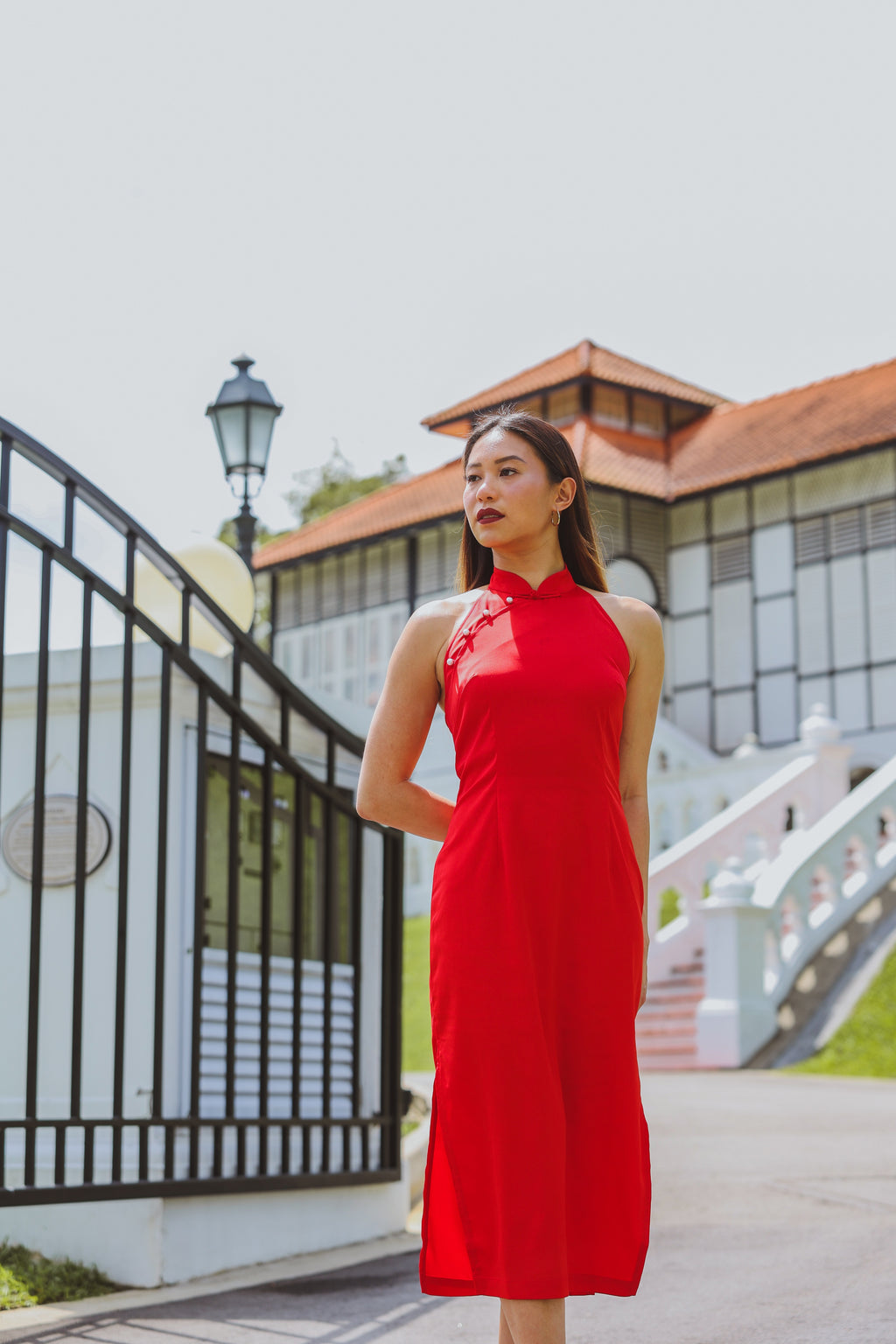 Scarlet Bareback Qipao S