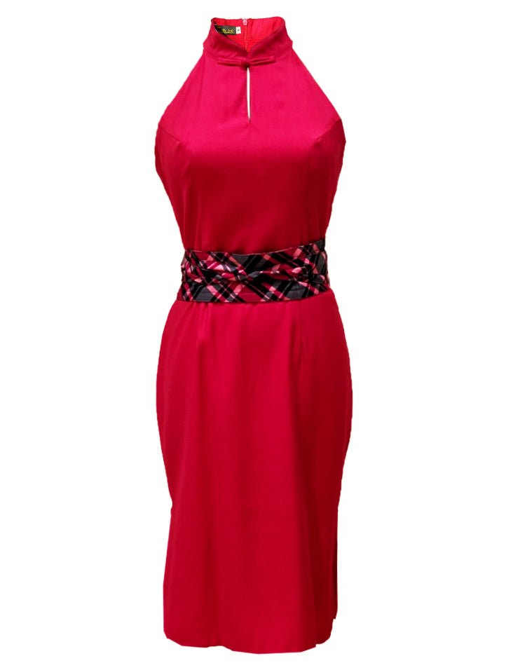 Classic Halter Qipao with Sash