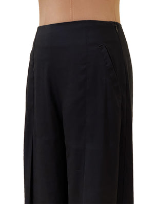 Box Pleat Flare Pants