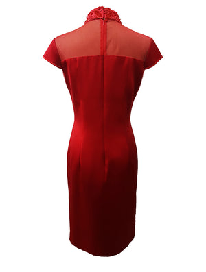 Embroidered Satin Qipao