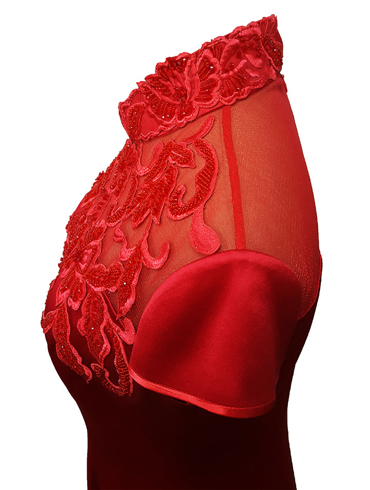 Embroidered Satin Qipao