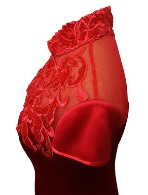 Embroidered Satin Qipao
