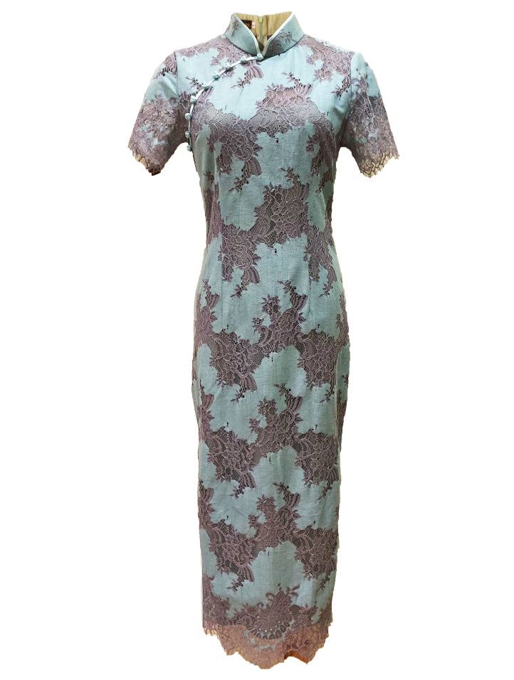 Mid-Length Lace Qipao