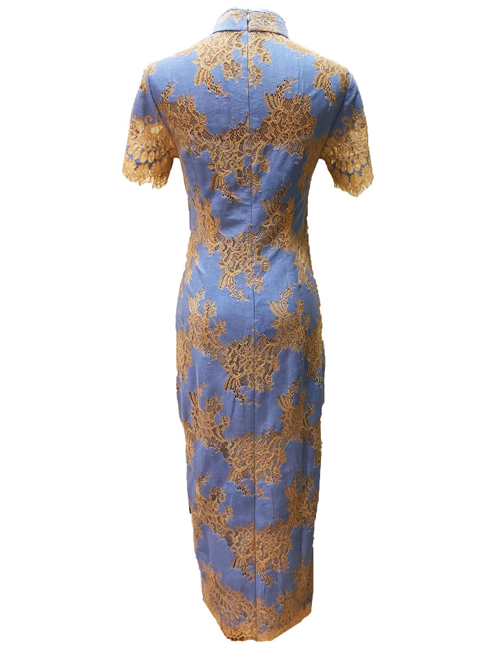 Mid-Length Lace Qipao