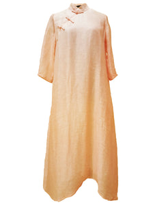 Silk Linen Flare Dress