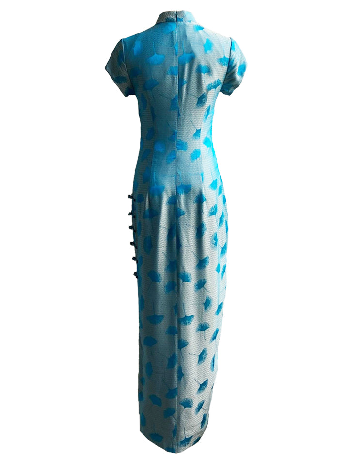 Ginkgo Long Silk Qipao