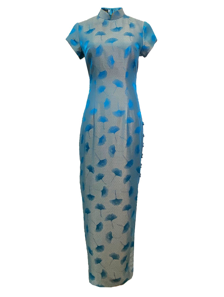 Ginkgo Long Silk Qipao