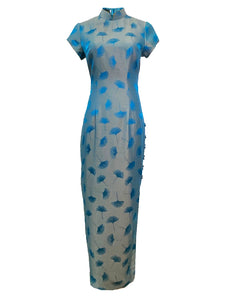 Ginkgo Long Silk Qipao