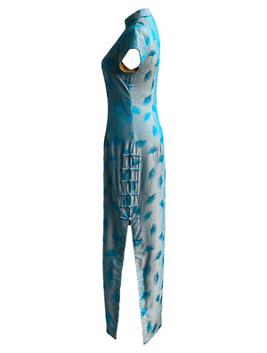 Ginkgo Long Silk Qipao