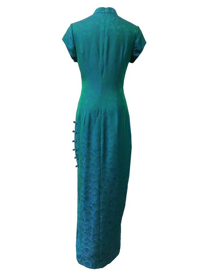 Gingko Long Silk Qipao