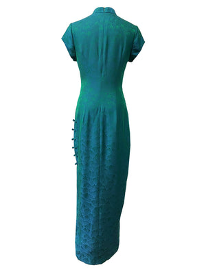Gingko Long Silk Qipao