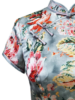 Rose Classic Silk Qipao