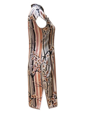 Cherry Blossom Classic Silk Qipao
