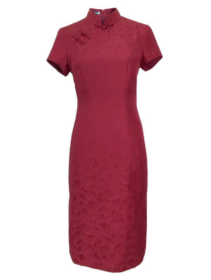 Merlot Classic Silk Qipao