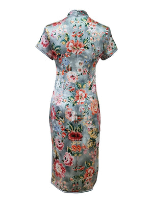 Rose Classic Silk Qipao