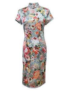 Rose Classic Silk Qipao