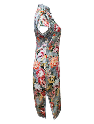 Rose Classic Silk Qipao