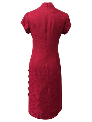 Merlot Classic Silk Qipao