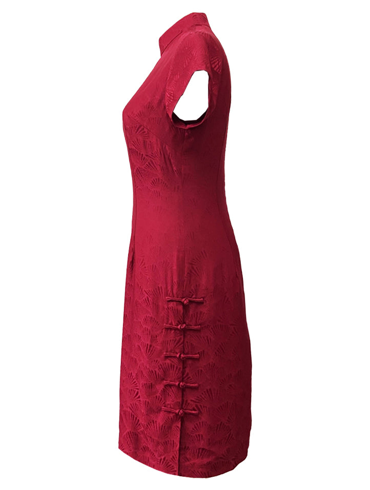 Merlot Classic Silk Qipao