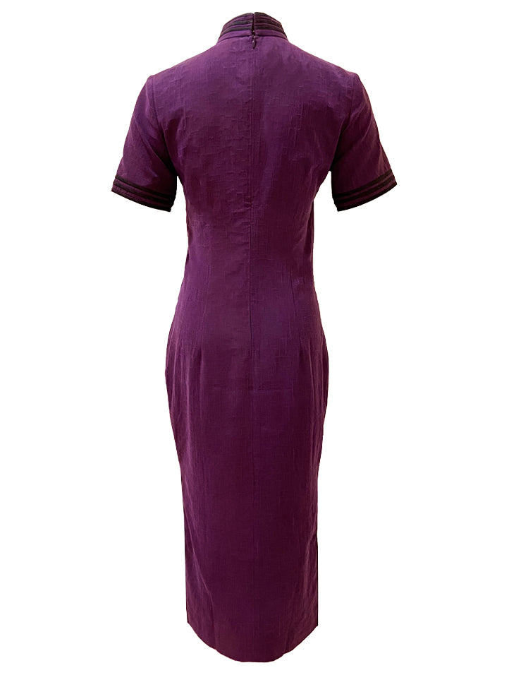Mid-Length XiangYunSha Silk Qipao